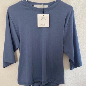 Japanese Adawas 3/4 sleeve blue top (S/M)